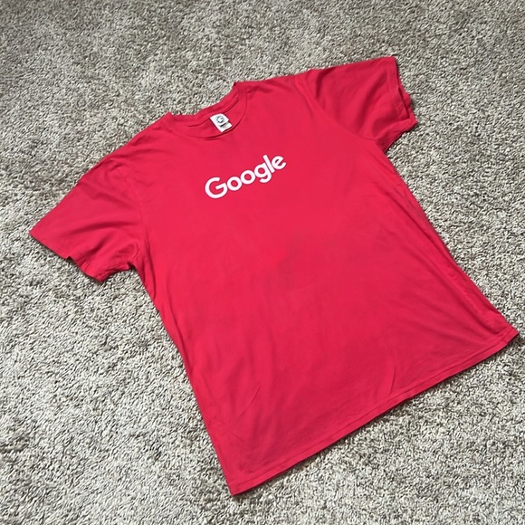 Vintage US Blanks Google Alphabet Red Shirt Mens Size XL - Picture 3 of 7